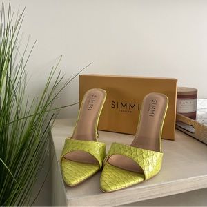 Lime Croc Patent Heel Size 7